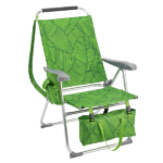 17 Inch Seat Height Beach Chair for Adults, Folding Portable Camping Chair with Headrest, Cup Holder, Side Pocket & Bottom Storage Bag, 7-Position Adjustable Aluminum Beach Chair, Heavy Duty 265 LBS Capacity, Oxford Fabric for Beach, Patio, Pool, Summer Palm Print - Image 23