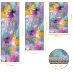 Three-piece kitchen rug set, non-slip and washable, abstract pattern kitchen hallway rug, soft and comfortable, suitable for sinks, floors, entrances, hallways and bathrooms. - Image 3
