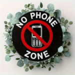 CIFbuy Vintage No Phone Zone Round Metal Sign,7.87"*7.87" 2D Flat Iron Tinplate Wall Art,Minimalist Black Red Pre-Drilled Holes 1Pcs Ru TikTok, TikTok, s Ru Self-pickup Logiopics - Image 8