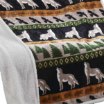 Cozy Wildlife Wolf & Hawk Flannel Throw Blanket with Plush Sherpa Backing (50" x 60") - Image 3