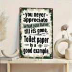 CIFbuy 1pc Retro Vintage Tin Sign, Metal Wall Art, Funny Bathroom Decor, Never Appreciate What You Have Verti Sign, ikTok, Sign, ikTok, or Self-Meckup Logioprtihroom - Image 3