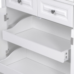 K&K 71" Tall Kitchen Pantry Cabinet with 3 Pull Out Cabinet Organizers, Farmhouse Embossed Texture Storage Cabinet with 6 Door Shelves, 2 Drawers, Freestanding Cupboard for Kitchen, Dining Room White - Image 17