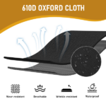 Portable Folding Camping Cot with Carrying Bag Army Black - Image 5