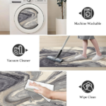 Three-piece kitchen rug set, non-slip and washable, abstract pattern kitchen hallway rug, soft and comfortable, suitable for sinks, floors, entrances, hallways and bathrooms. - Image 5