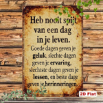 CIFbuy Vintage Dutch Inspirational Quote Metal Sign 7.87x11.81in" Nostalgic Philosophical Text, Art 2D Flat Iron Home Office D ikTok, ikTok, t Self-pickup Logiopics - Image 7