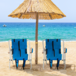 Same Code 99460325 4-Position Adjustable Folding Beach Chair, Steel Tube Frame Oxford Fabric Lounge Chair, 7.9" Seat Height, 17.7" W x 17.3" D, 120KG Heavy Duty Capacity, Portable Outdoor Patio Camping Chair, Blue - Image 26