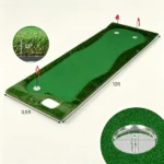 Real Roll Golf Putting Mat 10ft x 3.5ft, Non-Slip Indoor Outdoor Practice Green Turf with Hole Cups Flags for Home Office Backyard Training - Image 2
