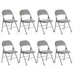 Same code 52529768 4pcs Elegant Foldable Iron & PVC Chairs for Convention & Exhibition Gray - Image 18