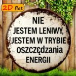 CIFbuy 1pc 7.87x7.87in Round Aluminum Sign, "Not" Lazy I, Am In Energy Saving Mode Funny Quote Plaque TikTok, , temu Self-pickup Logiaqics - Image 3