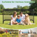 59" Portable Folding Soccer Goal (Size L, Black) - Heavy-Duty Metal Frame, Tear-Resistant PE Net - Image 9
