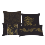 Black & Yellow King Size 7-Piece Comforter Set – Dubh Floral Bedding Collection - Image 3