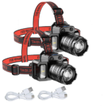 2 PACK LED Headlamp Motion Sensor 5-Modes Headlamp USB Rechargeable Canping Hiking Headlight (US Logistics For USPS/DHL/Fedex/UPS. No designated logistics accepted TK/TMEU only For self-pickup - Image 10