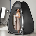 Portable Outdoor Pop-up Toilet Dressing Fitting Room Privacy Shelter Tent Black - Image 8