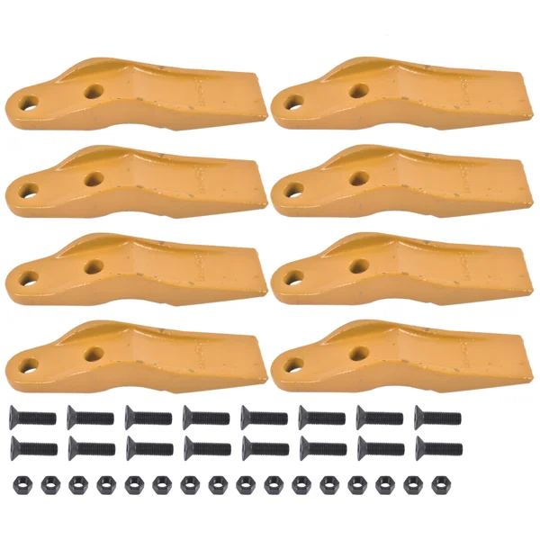 8 Pack Bucket Uni-Teeth with Hardware 1324720 Fit for Caterpillar Skid Steers 247 257