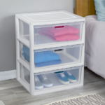 (2 pack) Wide 3 Drawer Tower, Plastic Storage Organizer with Removable Clear Bins, Easy to Assemble - No Tools Needed, White (Shipment from Walmart) - Image 5