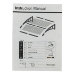 Same Code 27539880 40*38in Household Application Door & Window Rain Cover Eaves Brown Board & Black Holder - Image 13