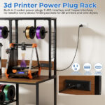 Double 3D Printer Stand with Filament Storage, Heavy-Duty Metal Frame Dual 3D Printer Table Workbench, T-Type Filament Holder, Lockable Wheels, Mobile or Fixed Printer Rack for Home & Workshop - Image 8