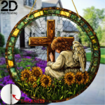 CIFbuy 8x8 Inch Acrylic Suncatcher Cross Garden Window Hanging Ornament for Home Decor Gift(TikTok, temu pick-up service) - Image 3