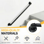 4FT iron courtyard stair handrail black - Image 10