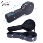 Replace 78204243 Hardshell A-Style Microgroove Pattern Leather Wood Mandolin Case Black - Image 8