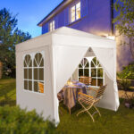 6.5x6.5ft Pop Up Canopy Tent, Outdoor Tent Canopy Foldable Portable Canopies for Camping, Patio, Easy Up Gazebo Canopy with Carry Bag, White - Image 13
