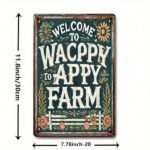 CIFbuy WACPPYAPPY Vintage Rustic Metal Sign Welcome To Farm, 8x12 Inch Decorative Iron Wall Plaque, Farmhouse Home Garden Indoor Outdoo TikTok, TikTok, Self-pickup Logiopics - Image 2