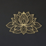 CIFbuy™ Iron Mandala Lotus Wall Art, Zen Style Wall Hanging, Luxury Theme Home Decor (TikTok, Temu: Self-pickup available)