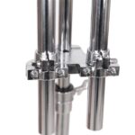 Professional Pedal Control Style Double Tom Drum Stand Silver & Black - Image 12