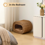 Handwoven Cat Cave House - Indoor Kitten Bed with Double-Sided Seasonal Mats, Sturdy Pet House for Multiple Cats, Suitable for Living Room & Bedroom - Image 6