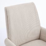 Mid-back liftable office chair, striped fabric, and ergonomically designed, is an excellent choice for working, studying or relaxing. The mid-back design provides a better sitting experience,White - Image 6