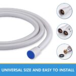 PVC Shower Hose 59 Inches Extra Long Smooth Handheld Shower Hose Flexible Anti-Kink Handheld Shower Head Hose with brass spin inner core White[Unable to ship on weekends, please place orders with caut - Image 4