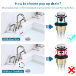 Pop-Up Drain Stainless Steel With Overflow Anti-Clogging for Vessel Sink Lavatory Vanity Sink Drain with Strainer Basket, Brushed Nickel[Unable ship weekends, TK/TEMU only for pickup, only TX10643 warehouse supports GOFO] - Image 7