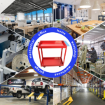 Tool Cart on Wheels, Heavy Duty Steel Utility Cart w/Lockable Wheels, 400 LBS Capacity Industrial Service Cart for Garage, Warehouse, Workshop (Two-layer Bright Red) - Image 18