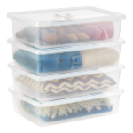 28 Qt Plastic Underbed Storage Bins, Clear, 4 Count Pack (Shipment from Walmart) - Image 4