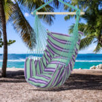 Distinctive Cotton Canvas Hanging Rope Chair with Pillows Green - Image 19