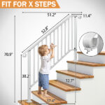 Replace 19939750 Outdoor 4 Level Iron Handrail Matte White - Image 7