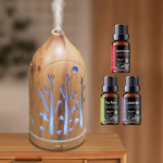 Aromatherapy Diffuser with 7 LED Colors, Auto Shut Off & 3 Essential Oils - Image 10