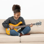 Do Not Sell on Amazon GW101 36in Small Scale Electric Bass Guitar Suit With Mahogany Body SS Pickups, Guitar Bag, Strap, Cable Transparent Yellow - Image 7