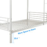Same Code 38354706 Iron Bed Bunk Bed with Ladder for Kids Twin Size White - Image 4