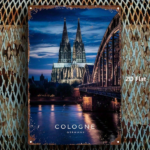 CIFbuy Vintage Cologne Cathedral Metal Sign 8x12 Inch, Iron Bridge Night Scene Wall Art, Square Flat Printed Tin Plaque For Home Bar Ga TikTok, TikTok, ene Wall Self-pickup Logiopics - Image 3
