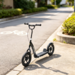 Black Kids Kick Scooter 5-12Y – for Park & Neighborhood Riding, Non-slip Deck, Big Wheels with Safe Rear Brake - Image 6