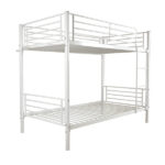 Same Code 38354706 Iron Bed Bunk Bed with Ladder for Kids Twin Size White - Image 3