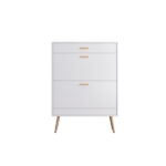 Shoe Cabinet, 16 Pair Shoe Rack Storage Organizer with 2 Flip Drawers, White Entryway Shoe Storage Cabinet for Heels, Boots, Slippers (White) - Image 7