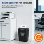 8-Sheet Paper Shredder for Home, Quiet Cross Cut Shredders, P-4 Ultra Security, 4 Gal Bin, Shred Quietly for Shred for Credit Card, Mail, Staples, <58 dB(OL8 - Image 7