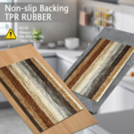 Three-piece kitchen rug set, non-slip and washable, abstract pattern kitchen hallway rug, soft and comfortable, suitable for sinks, floors, entrances, hallways and bathrooms. - Image 6