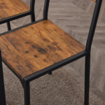 Dining Table Set for 4, Kitchen Table with 2 Chairs and a Bench, 4 Piece Kitchen Table Set for Small Space, Home Kitchen Bar Pub Apartment, Rustic Brown - Image 26