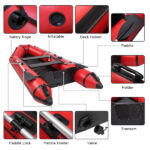 Camping Survivals 10ft PVC 330kg Water Adult Assault Boat Red Black - Image 2