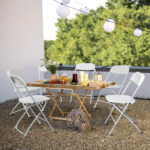 Replace 10995986 10pcs Injection Molding Classic Garden Plastic Folding Chair White - Image 3