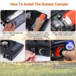 3300W Portable Camping Stove Butane Canister Dual Fuel Burner Piezo Electric Ignition Single Burner with Automatic Tank Ejection Overpressure Cut Off Carry Case for Camping Hiking Picnic Fishing BBQ - Image 11
