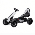 White 12V Electric Go Kart for Kids with Adjustable Speed Perfect for Children's Fun - Image 2